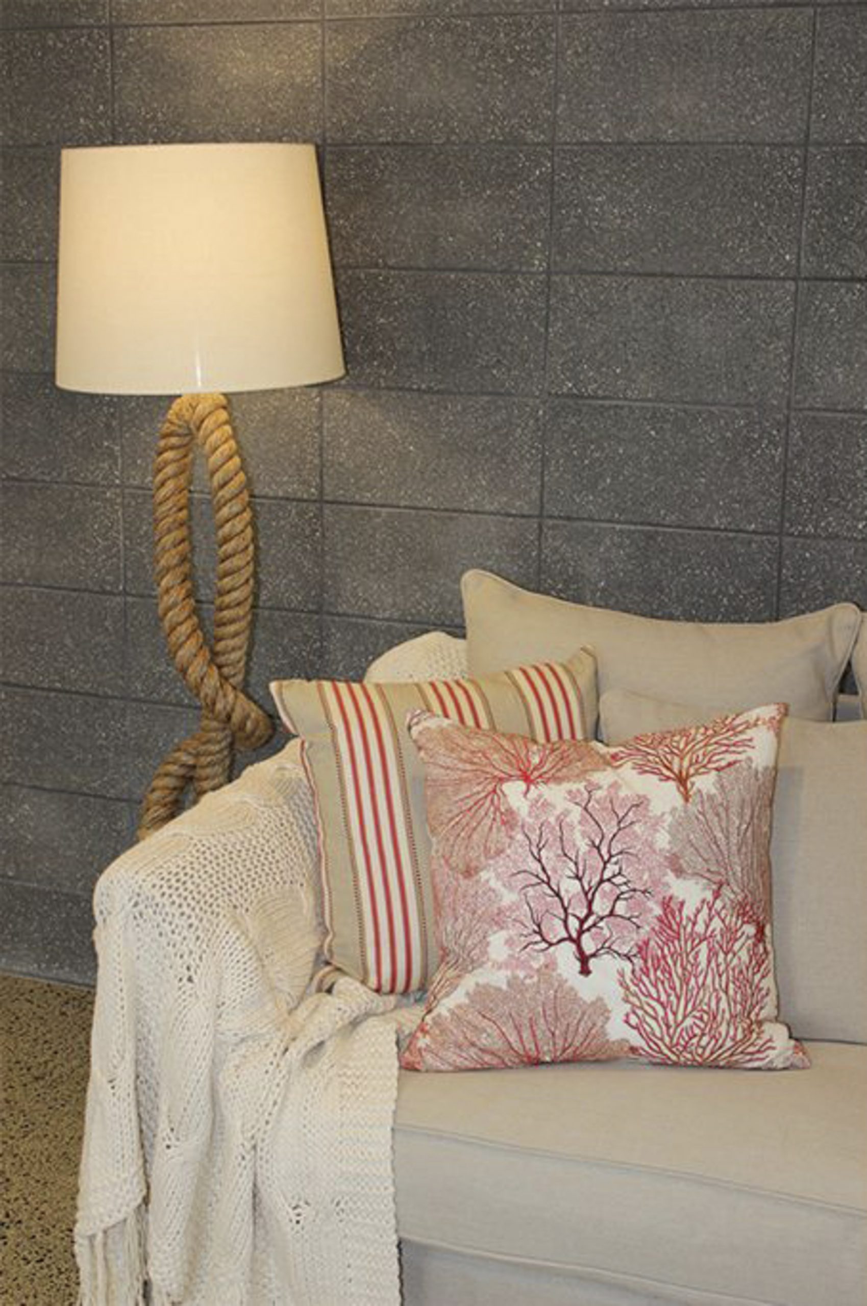 Elegant living room designed by Natasha Walker Interiors at Sorrento Beach House, Melbourne