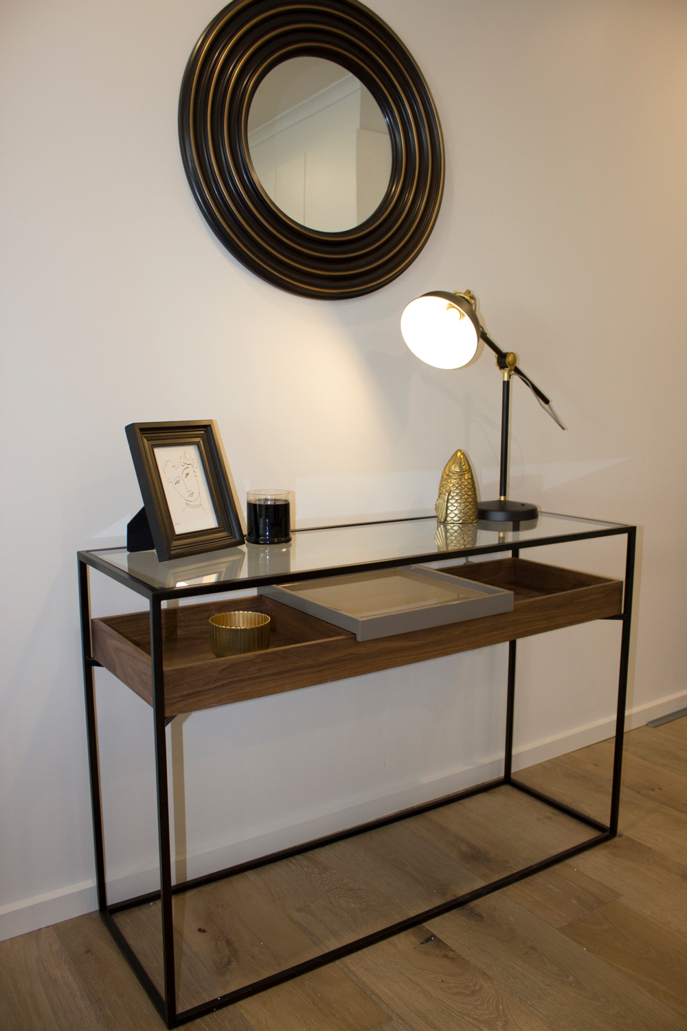 What services do interior designers offer Console table Castlery Ikea lamp Entrance styling